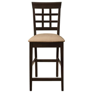 CoasterEveryday Gabriel Upholstered Counter Height Stools Cappuccino And Beige (Set Of 2)