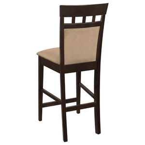 CoasterEveryday Gabriel Upholstered Counter Height Stools Cappuccino And Beige (Set Of 2)