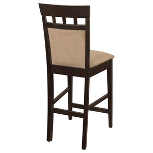 CoasterEveryday Gabriel Upholstered Counter Height Stools Cappuccino And Beige (Set Of 2)