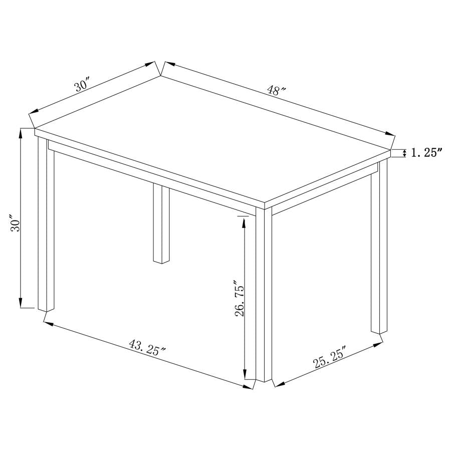 CoasterEveryday Garza Rectangular Dining Table Black