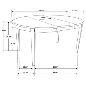 CoasterEveryday Gabriel Oval Dining Table Cappuccino