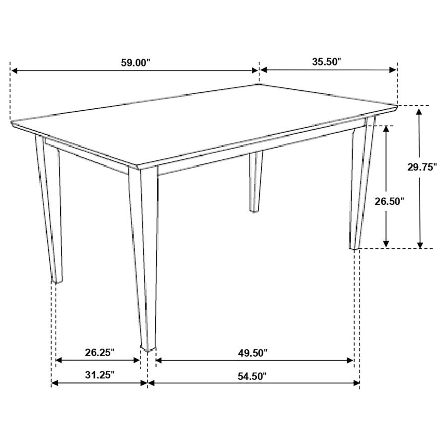 CoasterEveryday Gabriel Rectangular Dining Table Cappuccino