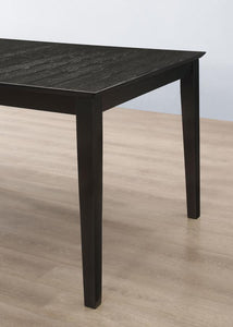 CoasterEveryday Louise Rectangular Dining Table With Extension Leaf Black