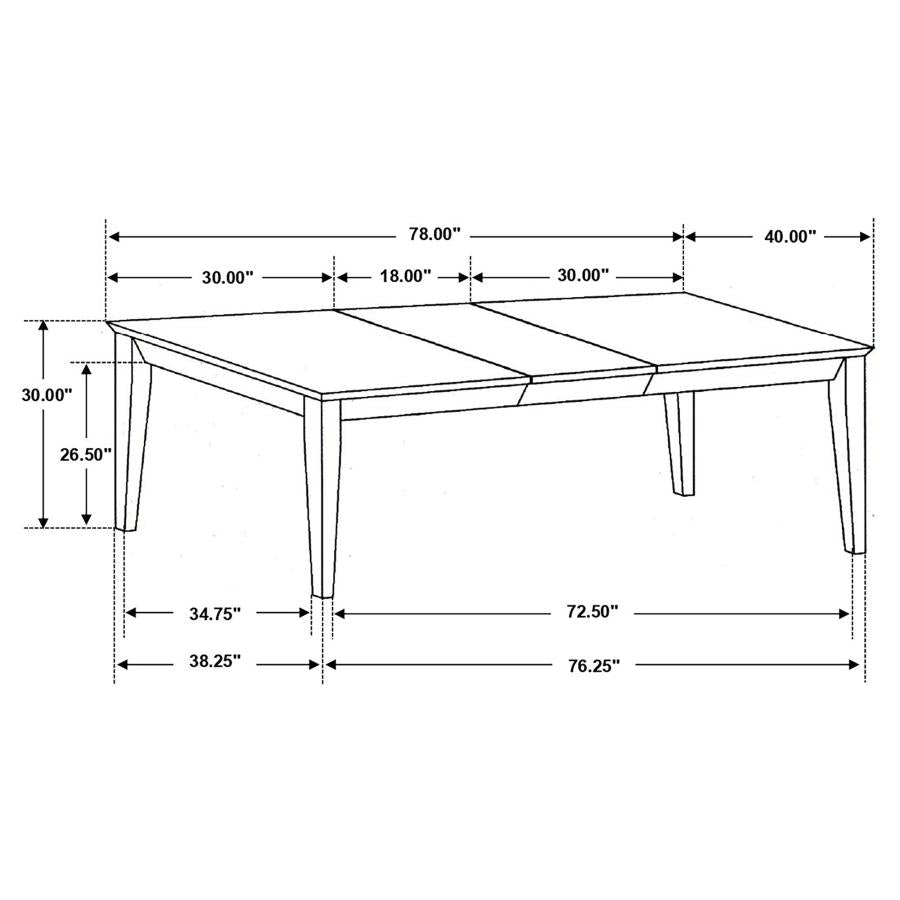 CoasterEveryday Louise Rectangular Dining Table With Extension Leaf Black