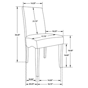 CoasterEssence Stanton Upholstered Side Chairs Grey (Set Of 2)