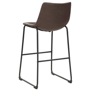 CoasterEveryday Michelle Armless Bar Stools Two-Tone Brown And Black (Set Of 2)