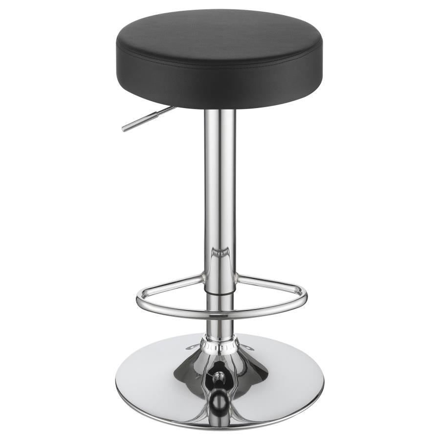 CoasterEveryday Ramses 29″ Adjustable Bar Stool Chrome And Black