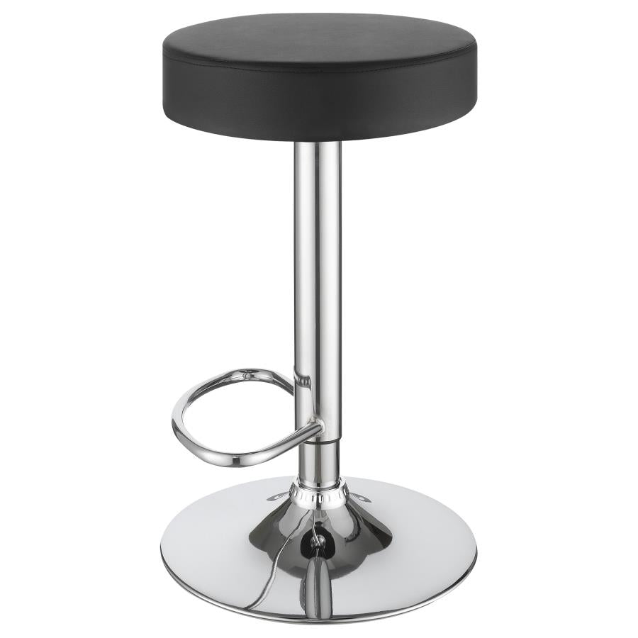 CoasterEveryday Ramses 29″ Adjustable Bar Stool Chrome And Black