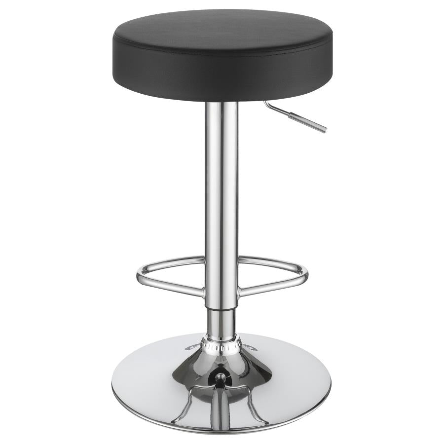 CoasterEveryday Ramses 29″ Adjustable Bar Stool Chrome And Black