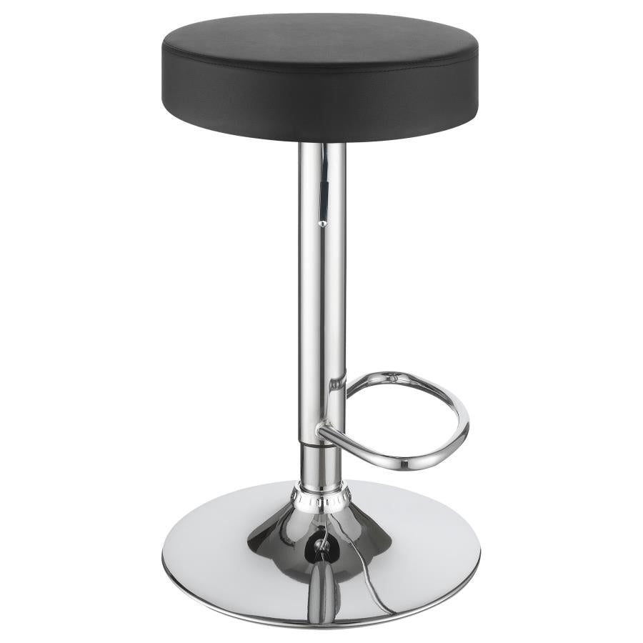 CoasterEveryday Ramses 29″ Adjustable Bar Stool Chrome And Black