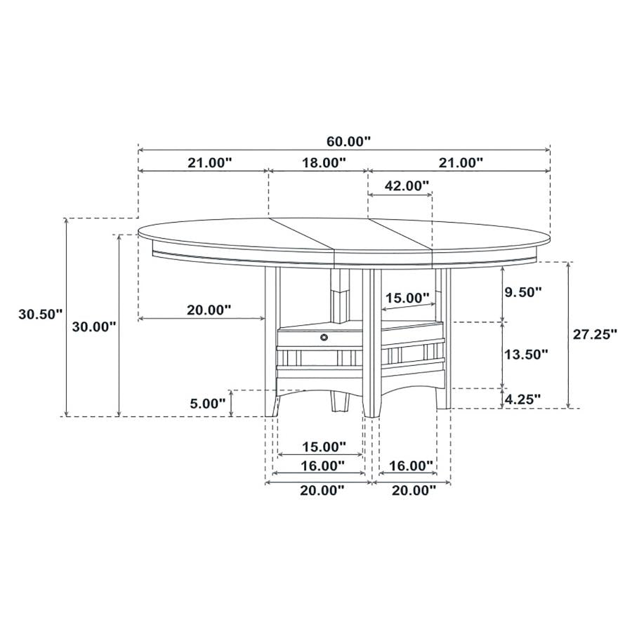 CoasterEveryday Lavon Dining Table With Storage Espresso