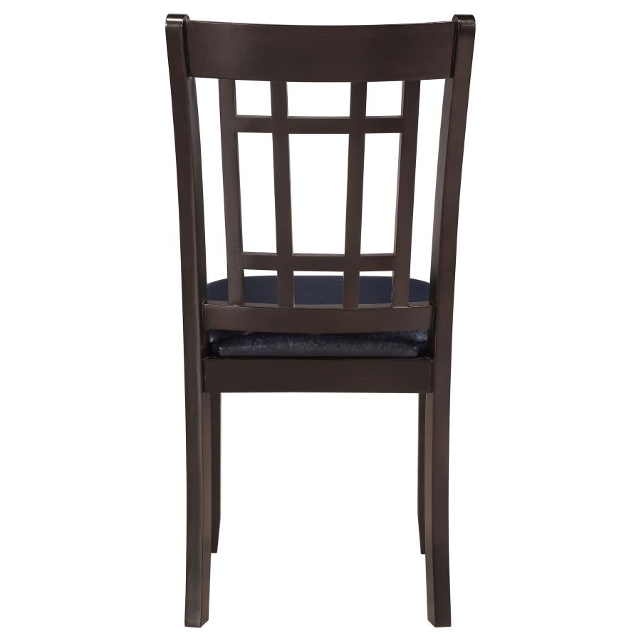 CoasterEveryday Lavon Padded Dining Side Chairs Espresso And Black (Set Of 2)