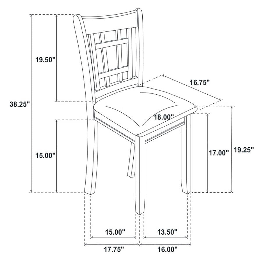 CoasterEveryday Lavon Padded Dining Side Chairs Espresso And Black (Set Of 2)