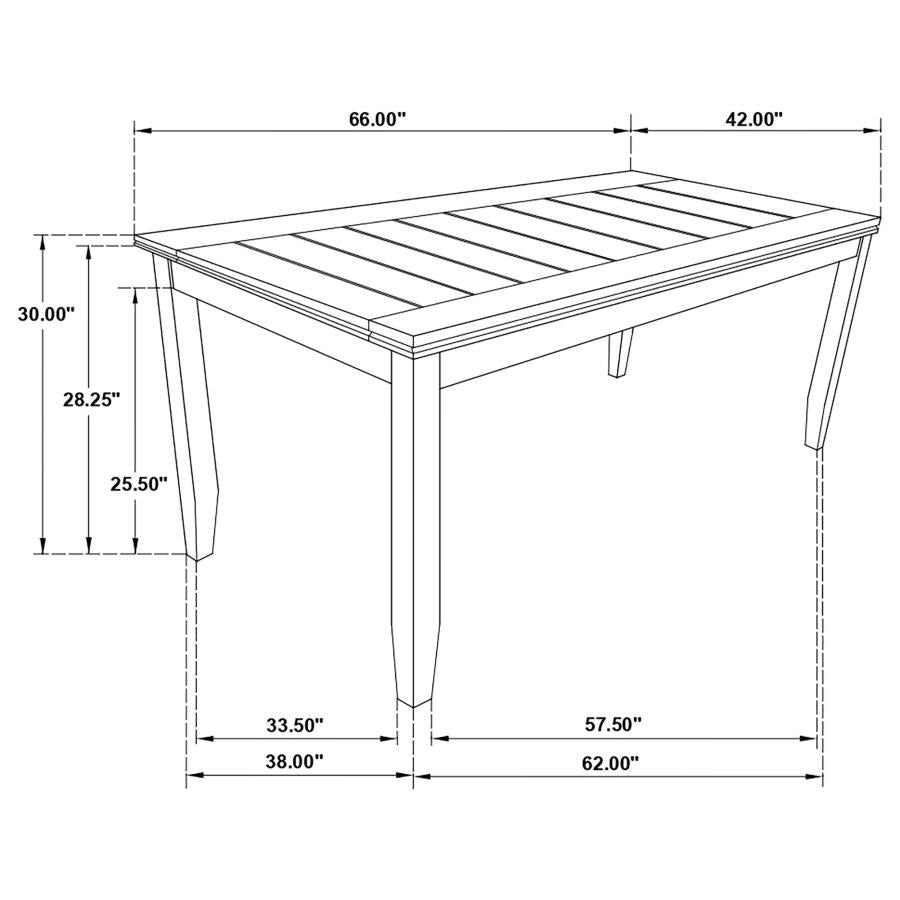 CoasterEveryday Dalila Rectangular Dining Table Cappuccino