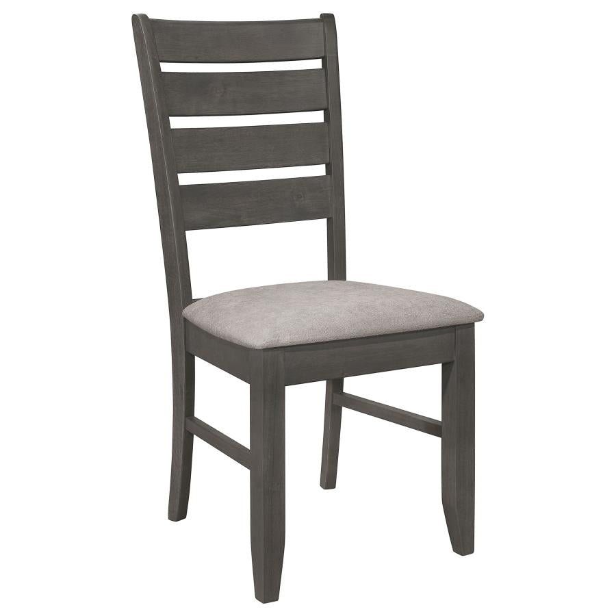 CoasterEveryday Dalila Ladder Back Side Chair (Set Of 2) Grey And Dark Grey