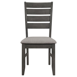 CoasterEveryday Dalila Ladder Back Side Chair (Set Of 2) Grey And Dark Grey