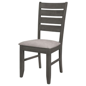 CoasterEveryday Dalila Ladder Back Side Chair (Set Of 2) Grey And Dark Grey