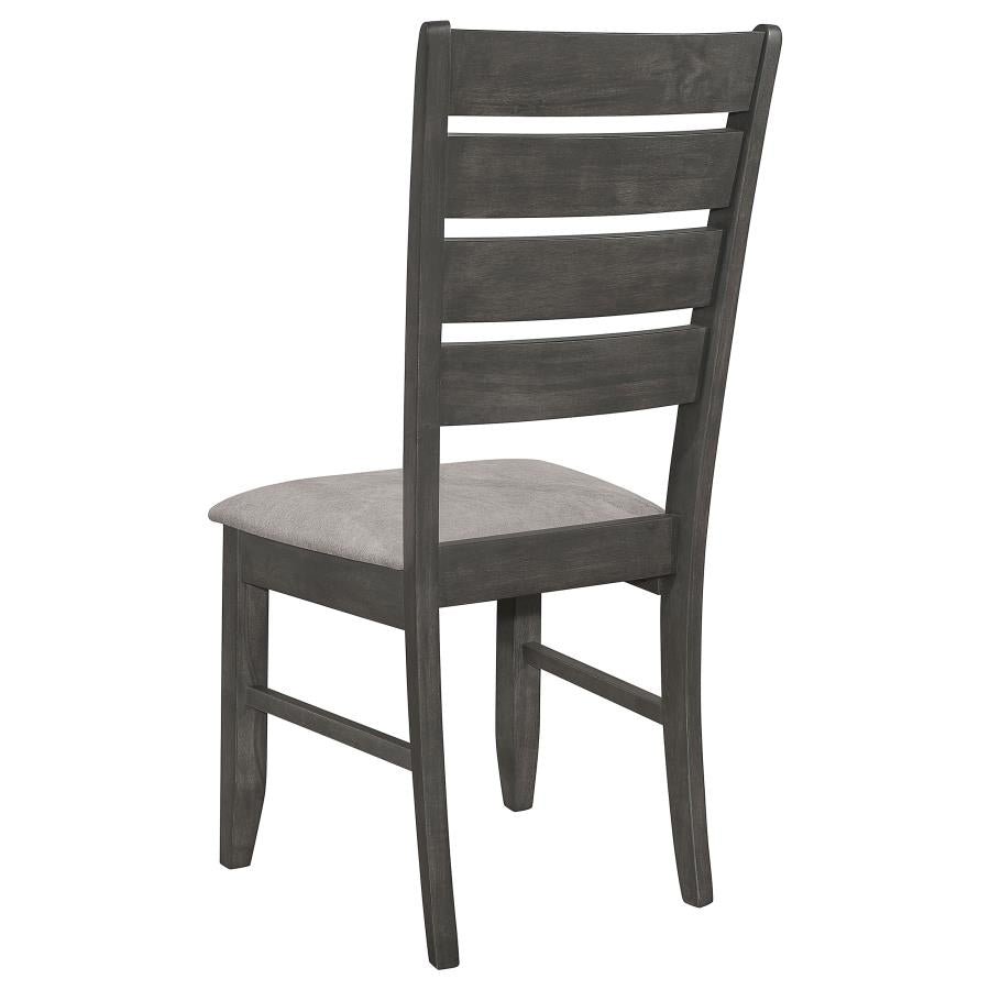 CoasterEveryday Dalila Ladder Back Side Chair (Set Of 2) Grey And Dark Grey