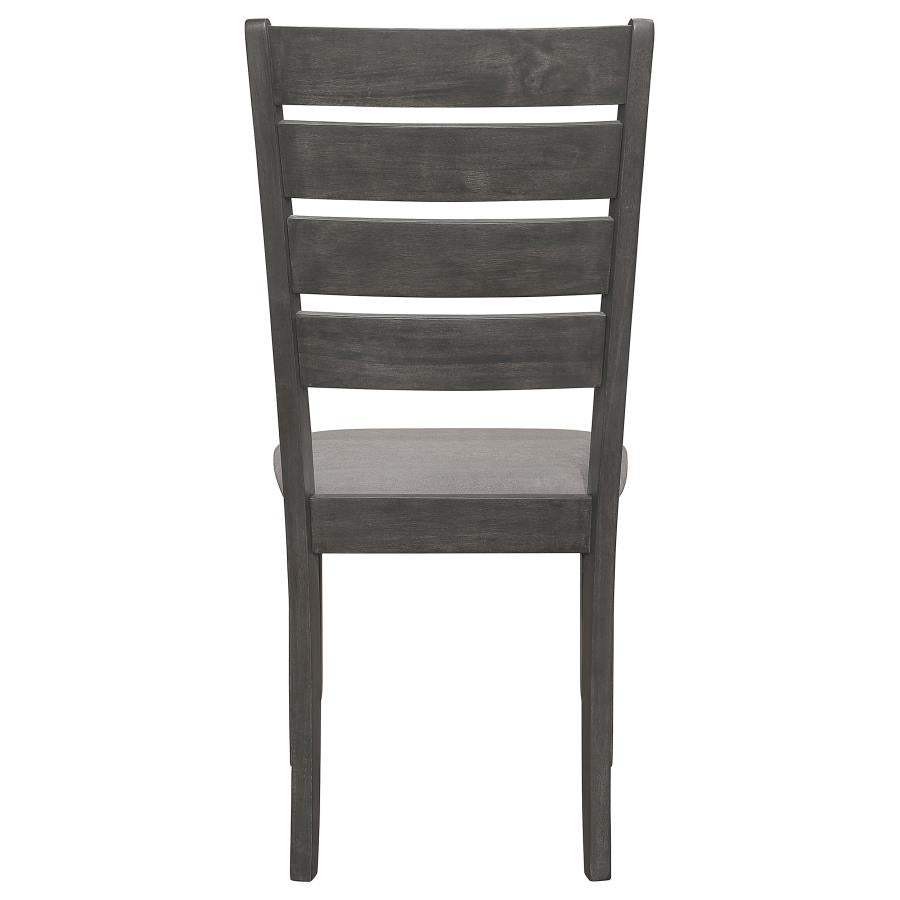 CoasterEveryday Dalila Ladder Back Side Chair (Set Of 2) Grey And Dark Grey