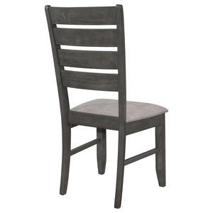 CoasterEveryday Dalila Ladder Back Side Chair (Set Of 2) Grey And Dark Grey