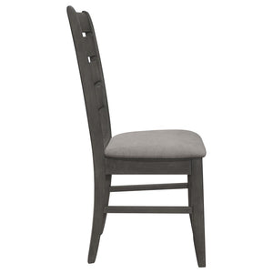 CoasterEveryday Dalila Ladder Back Side Chair (Set Of 2) Grey And Dark Grey