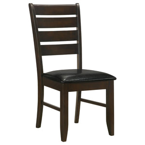 CoasterEveryday Dalila Ladder Back Side Chairs Cappuccino And Black (Set Of 2)