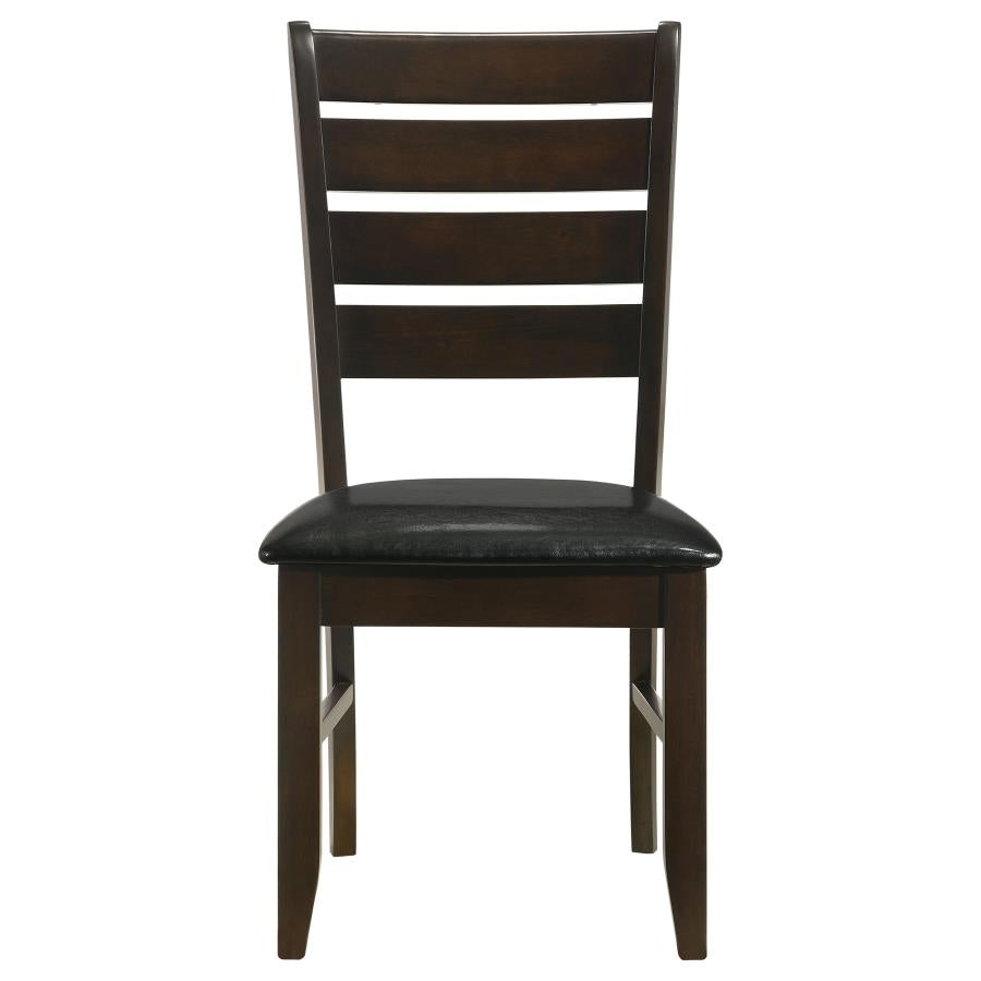 CoasterEveryday Dalila Ladder Back Side Chairs Cappuccino And Black (Set Of 2)