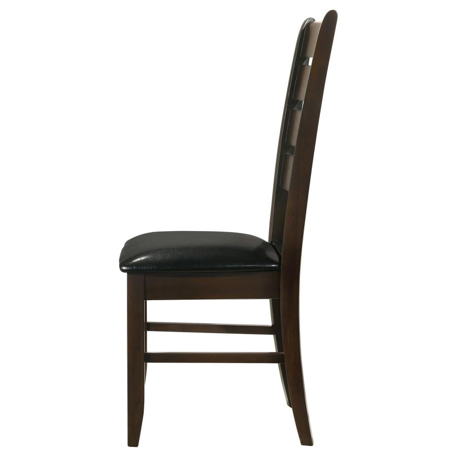 CoasterEveryday Dalila Ladder Back Side Chairs Cappuccino And Black (Set Of 2)