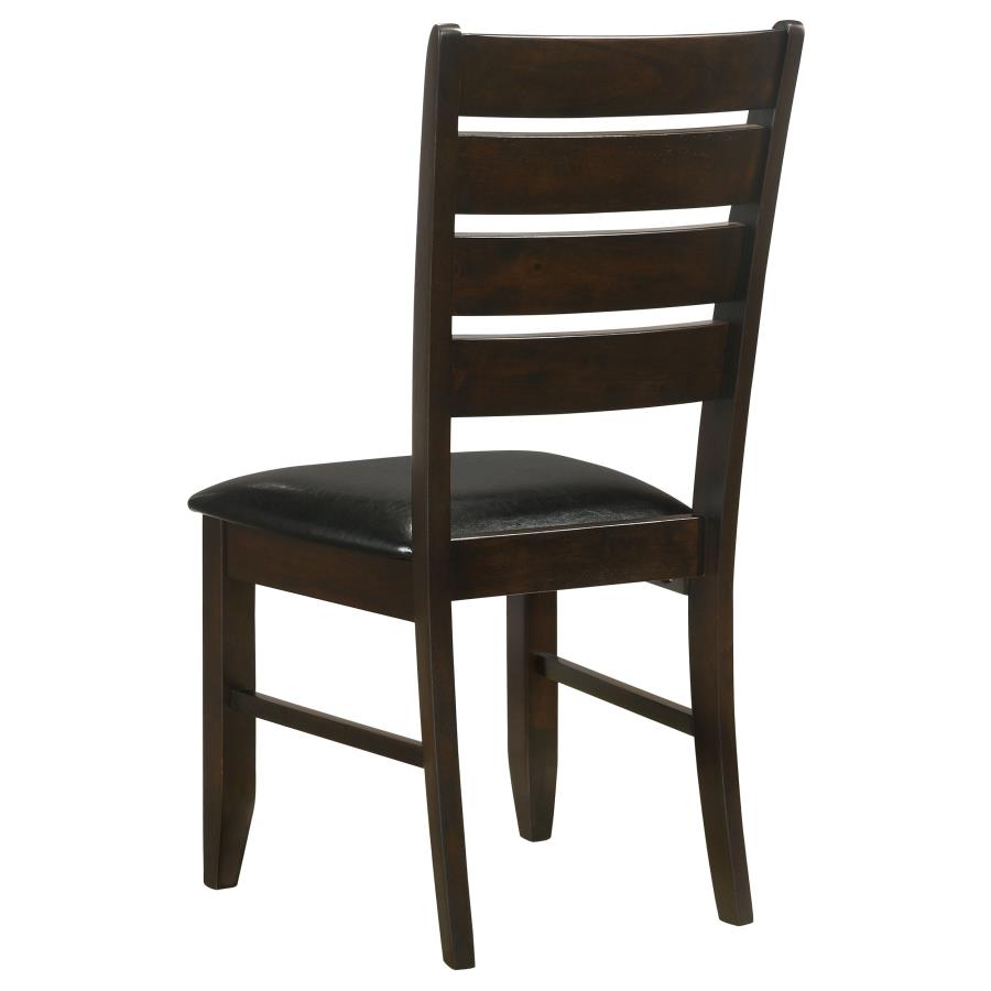 CoasterEveryday Dalila Ladder Back Side Chairs Cappuccino And Black (Set Of 2)