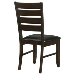 CoasterEveryday Dalila Ladder Back Side Chairs Cappuccino And Black (Set Of 2)