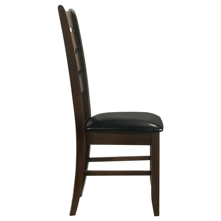 CoasterEveryday Dalila Ladder Back Side Chairs Cappuccino And Black (Set Of 2)