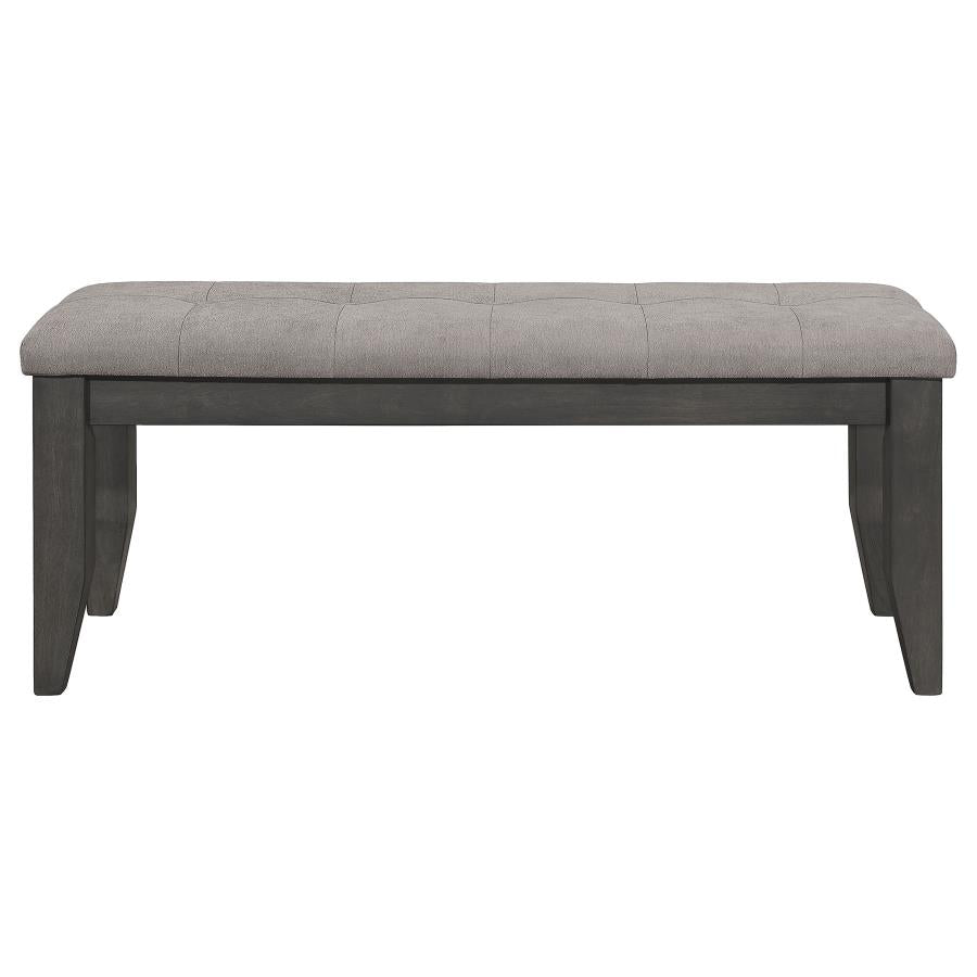 CoasterEveryday Dalila Padded Cushion Bench Grey And Dark Grey