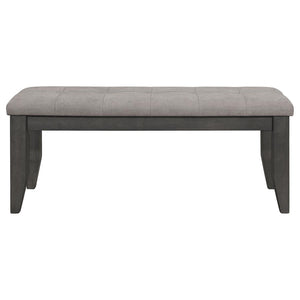 CoasterEveryday Dalila Padded Cushion Bench Grey And Dark Grey