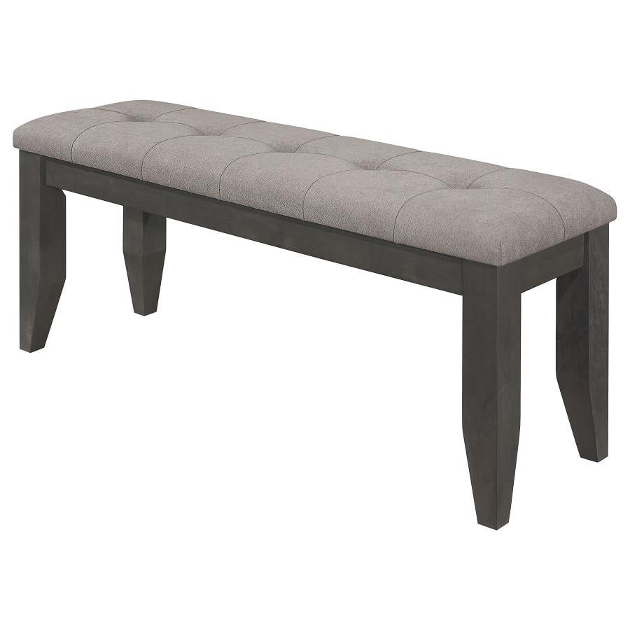 CoasterEveryday Dalila Padded Cushion Bench Grey And Dark Grey