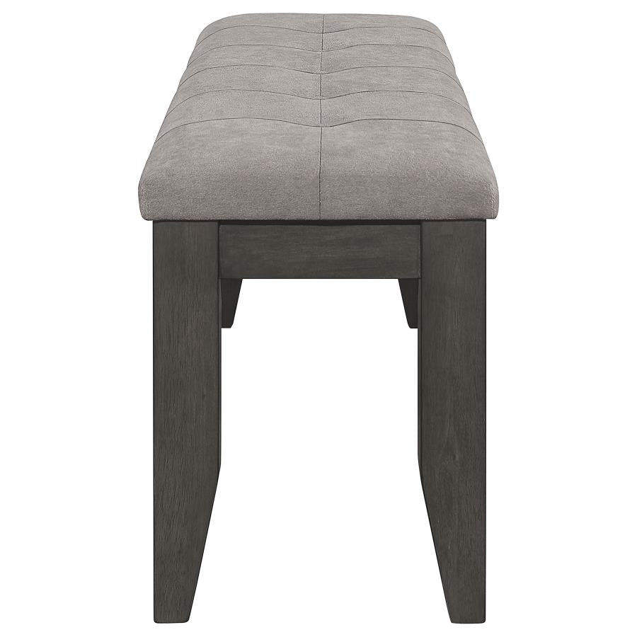 CoasterEveryday Dalila Padded Cushion Bench Grey And Dark Grey