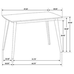 CoasterEveryday Kersey Dining Table With Angled Legs Chestnut