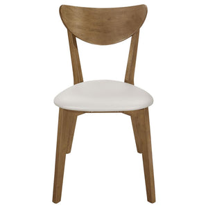 CoasterEveryday Kersey Dining Side Chairs With Curved Backs Beige And Chestnut (Set Of 2)