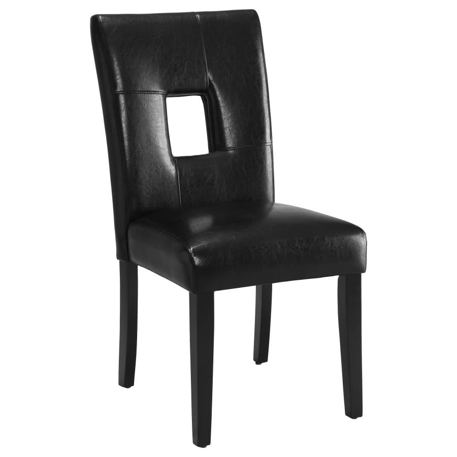 CoasterEveryday Shannon Open Back Upholstered Dining Chairs Black (Set Of 2)