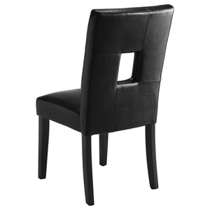 CoasterEveryday Shannon Open Back Upholstered Dining Chairs Black (Set Of 2)