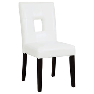 CoasterEssence Shannon Open Back Upholstered Dining Chairs White (Set Of 2)