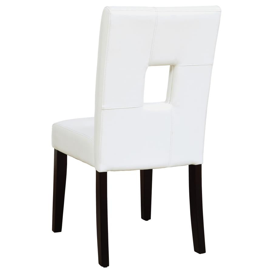 CoasterEssence Shannon Open Back Upholstered Dining Chairs White (Set Of 2)