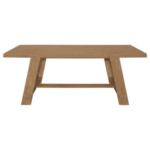 Sharon Rectangular Trestle Base Dining Table Blue And Brown