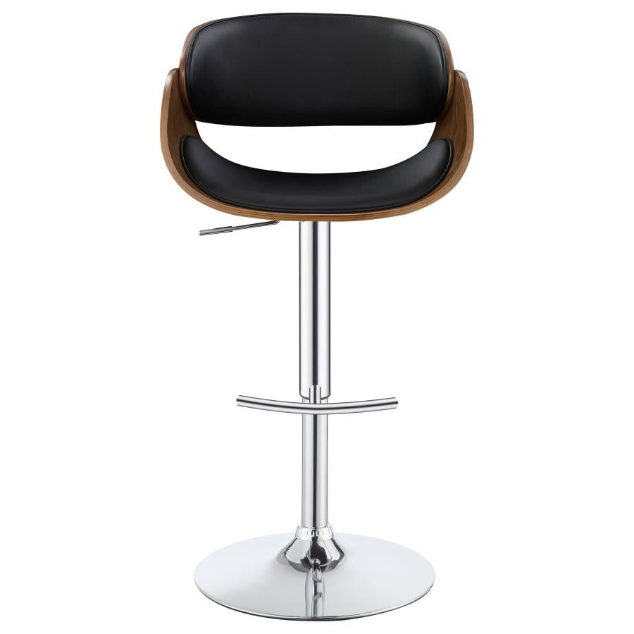 CoasterEssence Dana Adjustable Bar Stool Black And Chrome