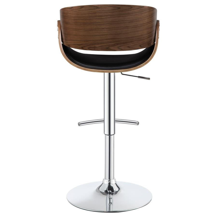 CoasterEssence Dana Adjustable Bar Stool Black And Chrome