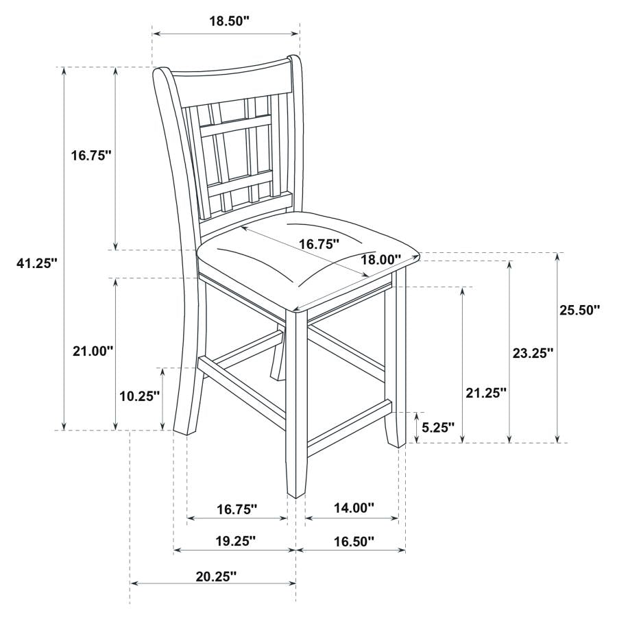 CoasterEveryday Lavon Lattice Back Counter Stools Tan And Espresso (Set Of 2)