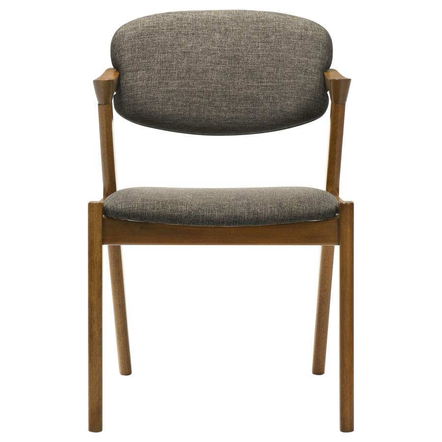 CoasterEssence Malone Dining Side Chairs Brown And Dark Walnut (Set Of 2)