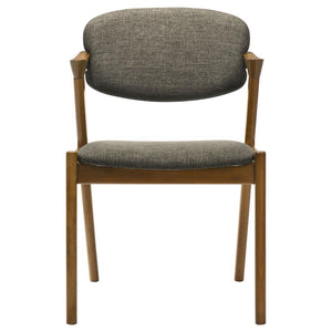 CoasterEssence Malone Dining Side Chairs Brown And Dark Walnut (Set Of 2)