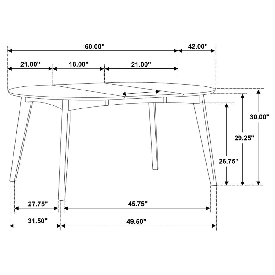 CoasterEveryday Jedda Oval Dining Table Dark Walnut