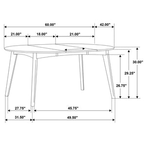 CoasterEveryday Jedda Oval Dining Table Dark Walnut