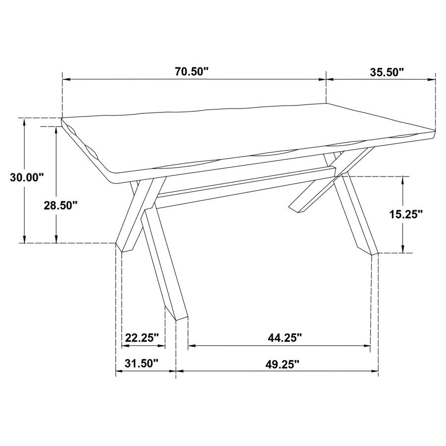 CoasterEveryday Alston X-Shaped Dining Table Knotty Nutmeg